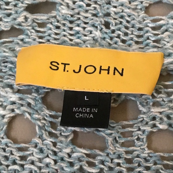 St. John Crocheted Draped Sweater, Size La… - Picture 4 of 8